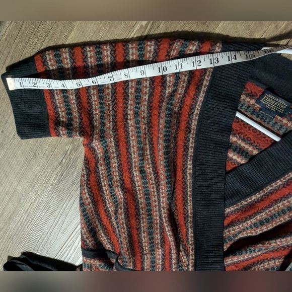 PENDLETON US Women’s Large Washable Merino Wool Quimby Sweater Dress Wrap Belted - Picture 7 of 9